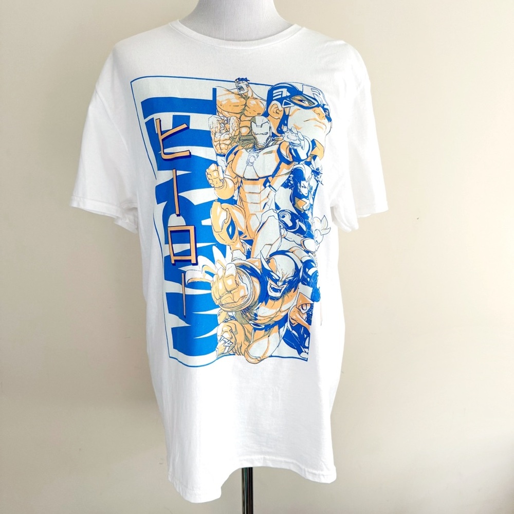 Disney Marvel T-Shirt Mens Large Wolverine X-Men Iron-Man Captain America Hulk